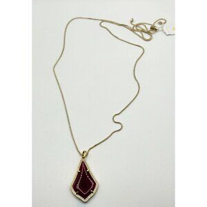 Kendra Scott Gold Necklace Burgundy
